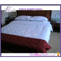 8.5cm checker white hotel bed sheets for 5-star luxurious hotels
